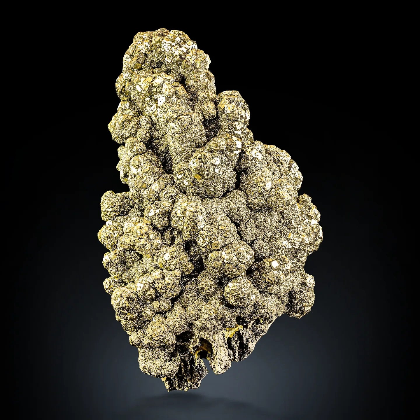 Unique Golden color Pyrite Crystals on Limonite Matrix from Afghanistan