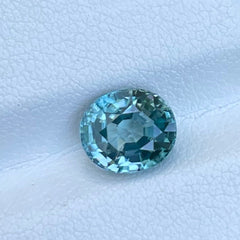 Blue Zircon 2.45 Carats Step Oval Cut