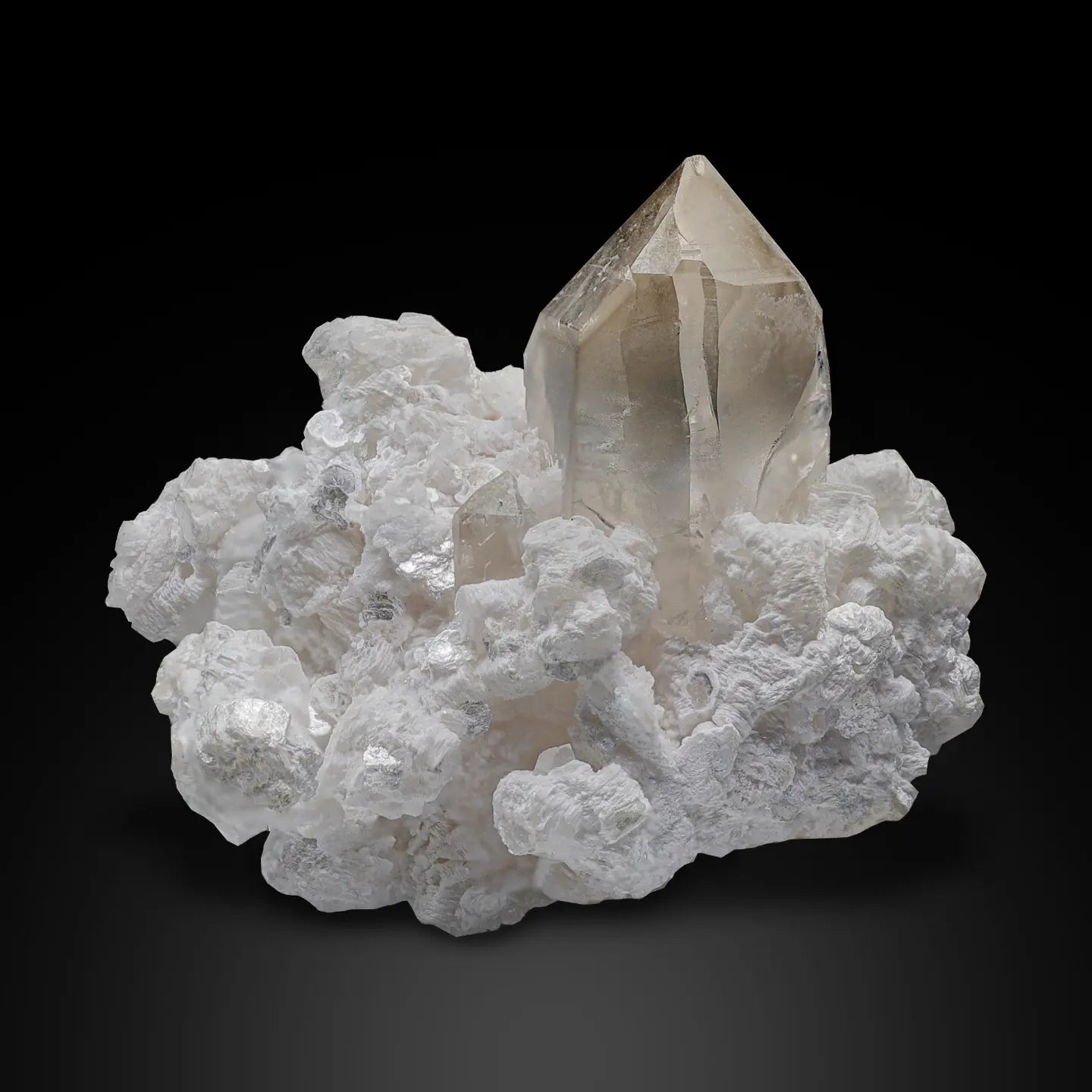 Sensational Smoky Quartz crystal on Muscovite Cleavelandite Matrix from Pakistan for Sale
