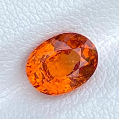 Reddish Spessartite Garnet 1.65 carats Fancy Oval Cut Natural Nigerian Gemstone