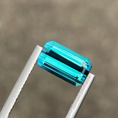 Replenishing Natural Indicolite Tourmaline 1.80 carats Emerald Cut Loose Afghani Gemstone