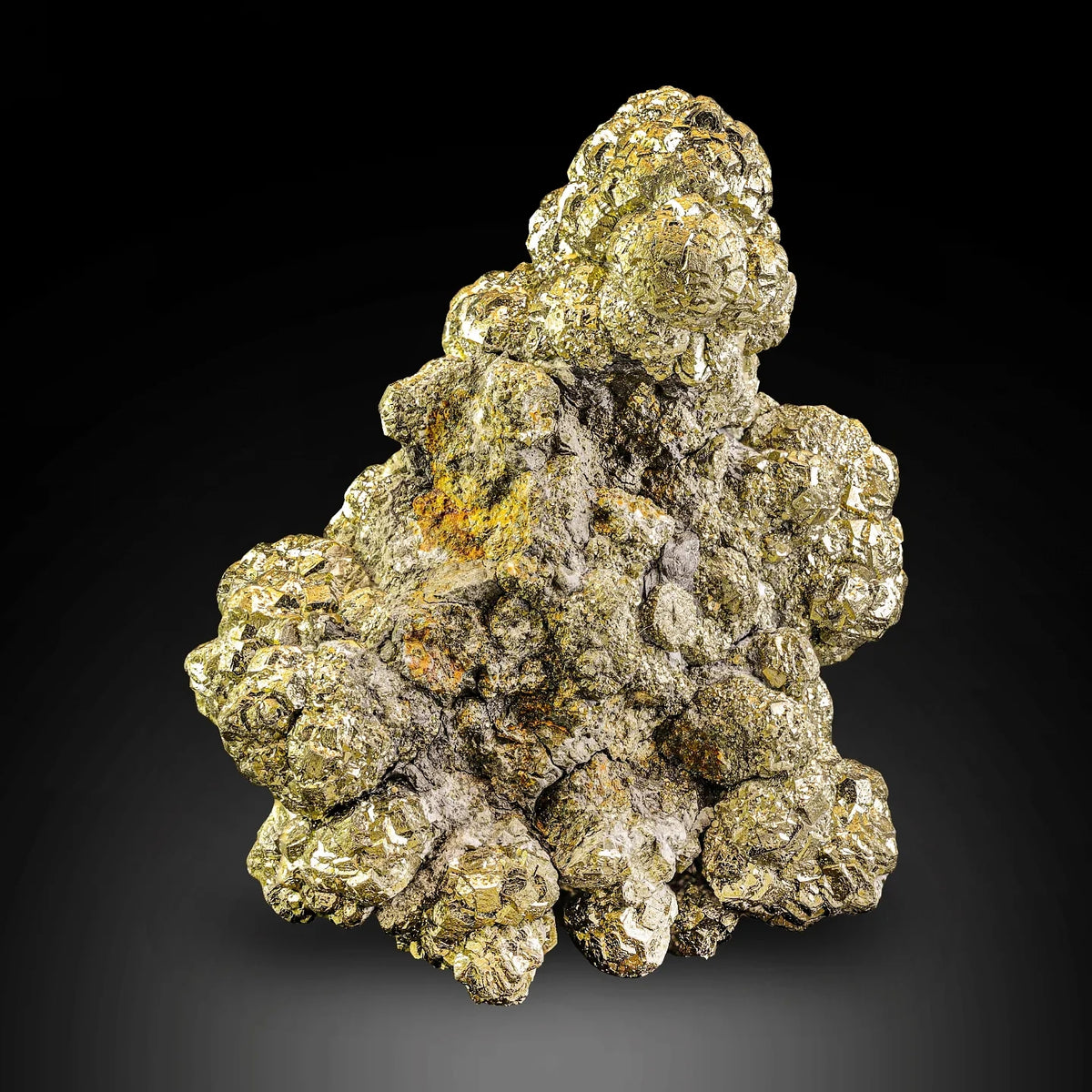 Rare Artistic Aggregate of Botryoidal Gold Pyrite Crystals from Afghanistan