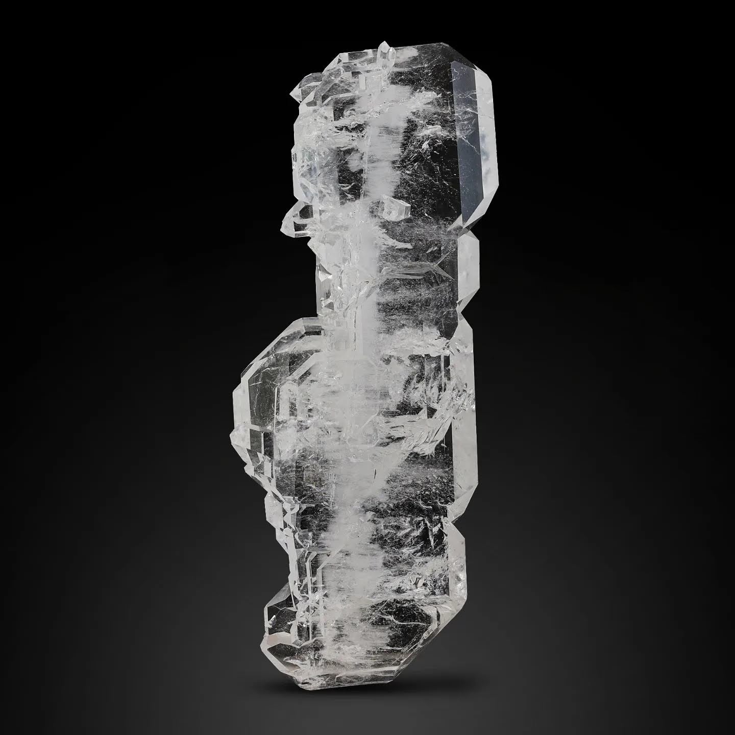 Clear Tabular Faden Quartz Crystal