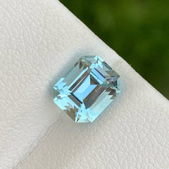 Gamin Blue Aquamarine 1.50 carats Emerald Cut Natural Pakistani Gemstone