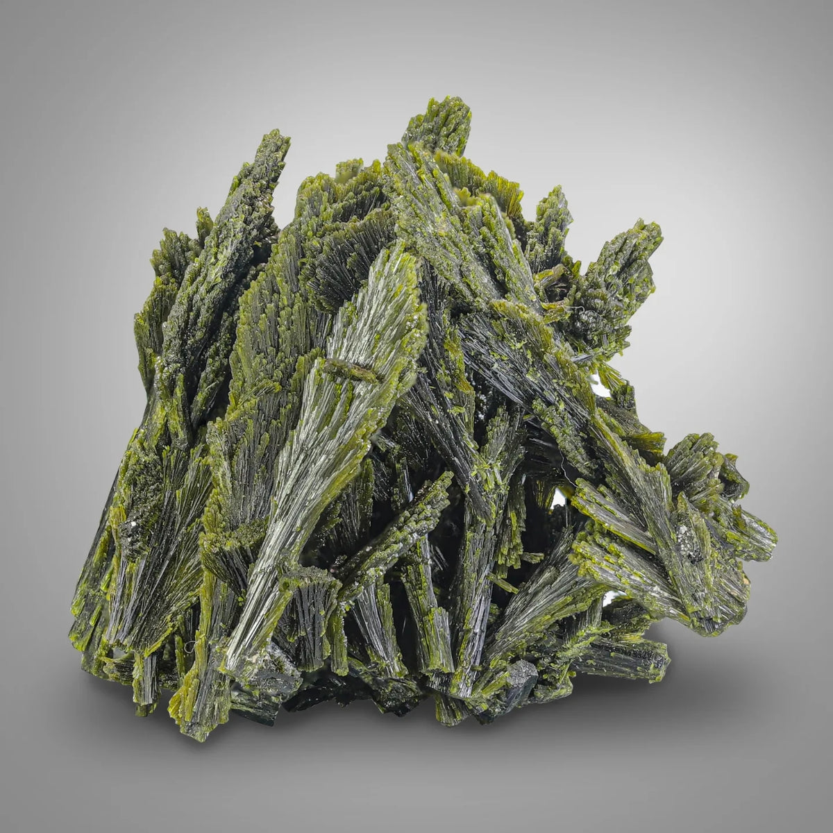 Strangled Forest Green Epidote Crystal Aggregate Matrix from Pakistan