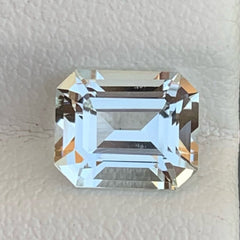 Aesthetic Transparent Aquamarine 1.85 carats Emerald Cut Natural Pakistani Gemstone