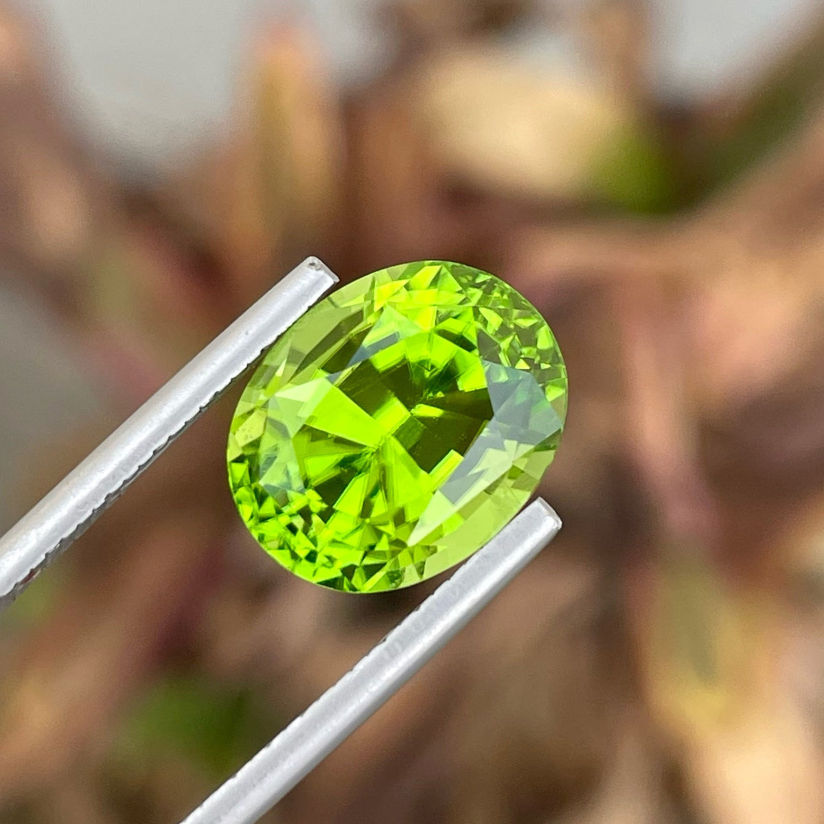 Vibrant Green 7.25 carats Natural Peridot Gemstone