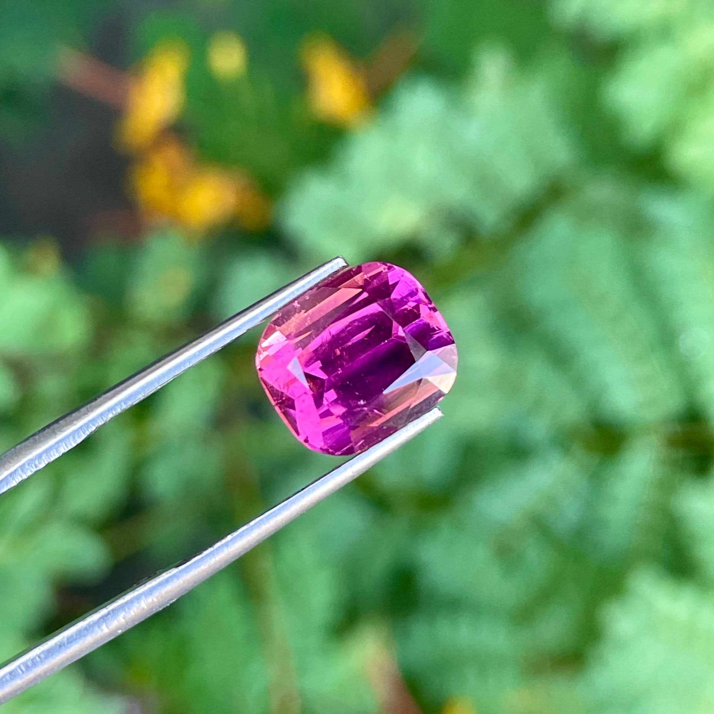 Pink Tourmaline 6.70 Carat Cushion Cut