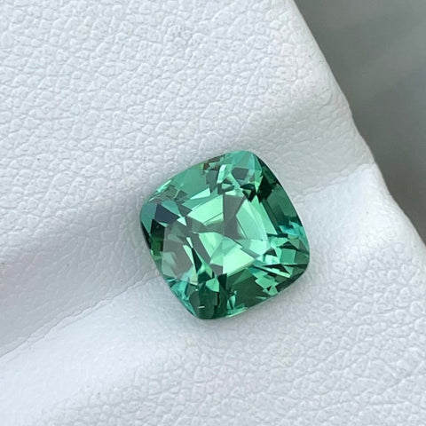 Timeless Beauty of Bluish Green Tourmaline 3.25 carats Cushion Cut Natural Afghani Gemstone