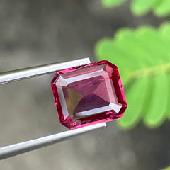 Dark Pink Spinel 2.20 Carats Emerald Cut