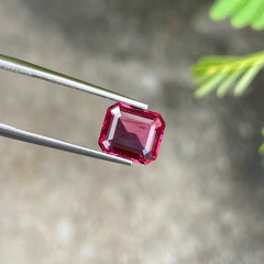 Dark Pink Spinel 2.20 Carats Emerald Cut