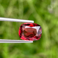 Orangey Red Burmese Spinel 1.85 carats Cushion Cut Natural Loose Gemstone