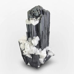 Schorl Black Tourmaline with Albite