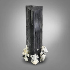 Gorgeous Schorl Black Tourmaline Crystal with Albite from Skardu, Pakistan