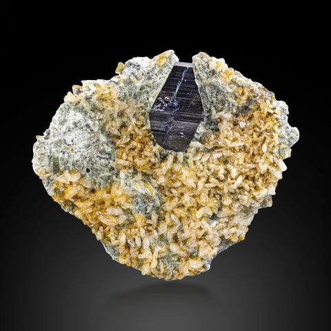 Focal Crystal of Anatase on Albite matrix from Baluchistan, Pakistan