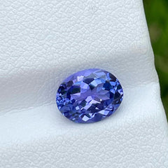 Prismatic Blue AA+ Grade Tanzanite 2.10 carats Fancy Oval Cut Natural Tanzanian Gemstone