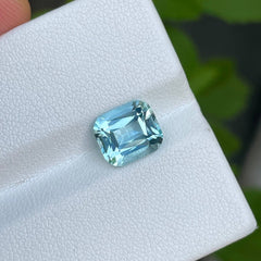 2.80 Carats Blue Aquamarine Cushion Cut