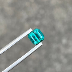 Vivid Blue Tourmaline 1.40 Carats Emerald Cut