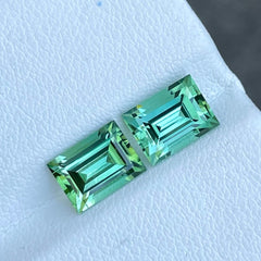 4.15 Carats Mint Green Tourmaline Pair Gems