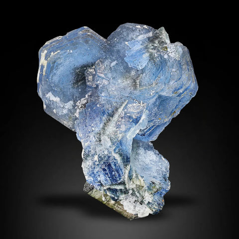 Rare Vorobyevite Blue Beryl Cluster with Bicolor Tourmaline from Afghanistan