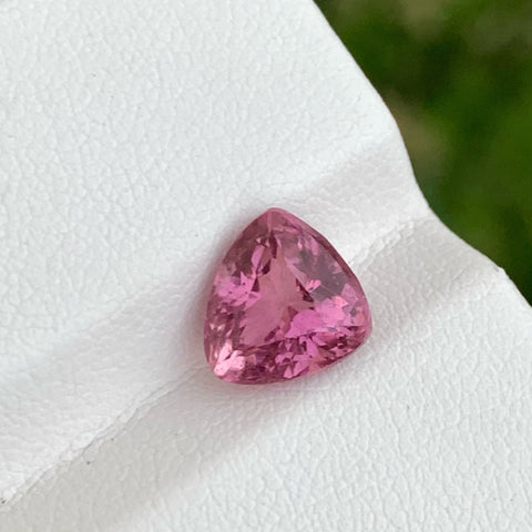 Exceptional Reddish Pink Tourmaline 2.60 carats Trilliant Cut Loose Afghani Gemstone