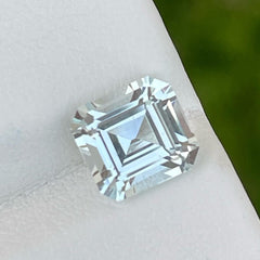 Authentic Aquamarine Gemstones 3.15 carats Asscher Cut Natural Pakistani Gem