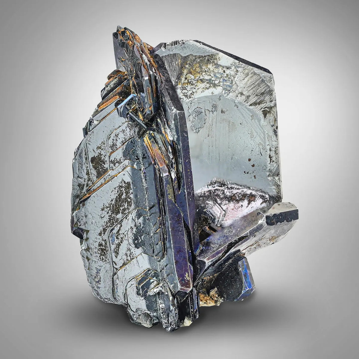 Shiny Twinned Metallic Luster Hematite Crystal Aggregate from Pakistan ...