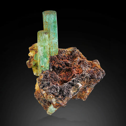 Amplify the Beauty of Emerald Crystals on Matrix from Afghanistan