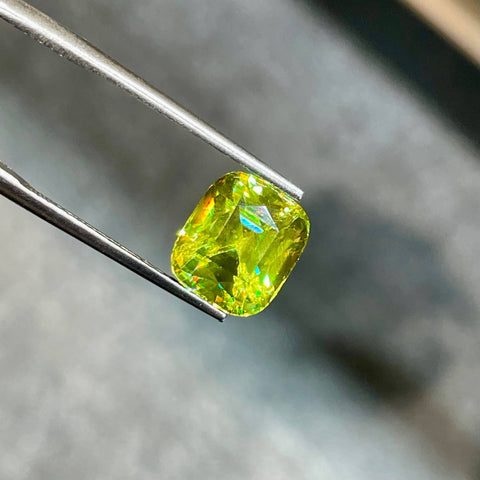 4.05 Carats Cushion Sphene Gemstone