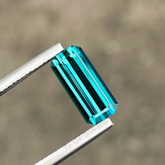 Exquisite Indicolite Tourmaline 2.30 carats Emerald Cut Loose Afghani Tourmaline