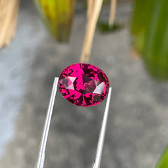 6.27 Carat Pinkish Red Garnet Stone