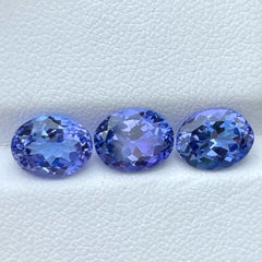 Precious Blue Tanzanite Stones 6.35 carats Oval Shaped Natural Tanzanian Gemstone