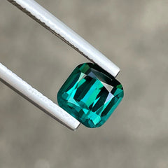 Gorgeous Greenish Blue Tourmaline 2.30 carats Cushion Cut Loose Tourmaline Gemstone