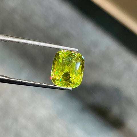 4.05 Carats Cushion Sphene Gemstone