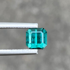 Vivid Blue Tourmaline 1.40 Carats Emerald Cut