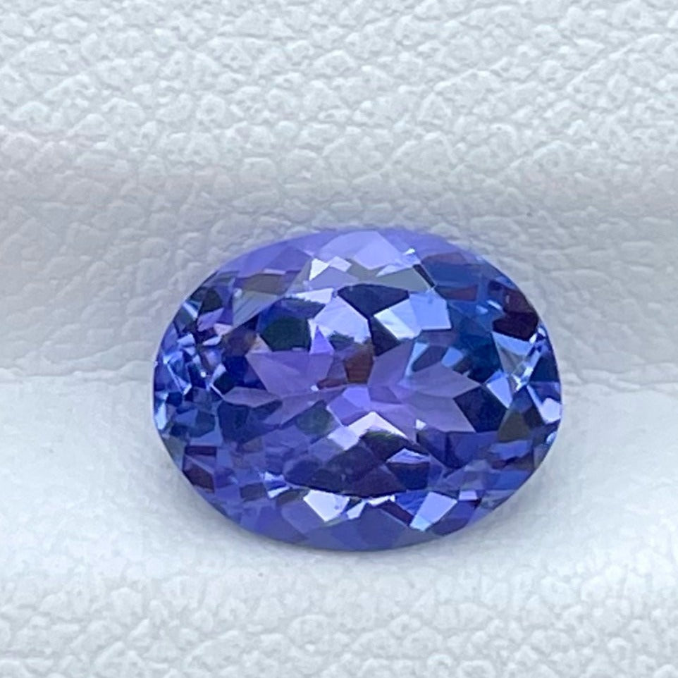 Prismatic Blue AA+ Grade Tanzanite 2.10 carats Fancy Oval Cut Natural Tanzanian Gemstone