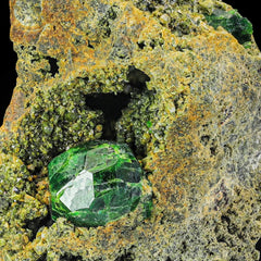 Gorgeous Emerald Green Demantoid Garnet Crystals on Matrix from Iran