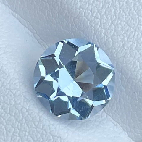 Celestial Fancy Cut Aquamarine 1.85 carats Round Shaped Natural Pakistani Gemstone