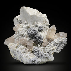 Microcline with Mica and Smoky Quartz