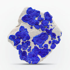 Azurite Crystal on Kaolinite Matrix