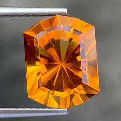 Divine Fire Citrine 5.35 Carats Custom Precision Cut Natural Brazilian Gemstone