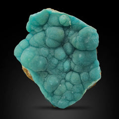 Blue Aragonite Crystal Cluster On Matrix