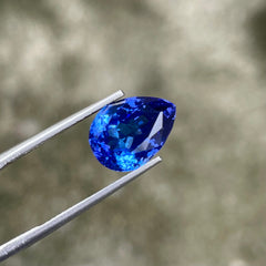 Pear Shaped Blue Tanzanite Stone 4.50 carats Natural Tanzania Gemstone