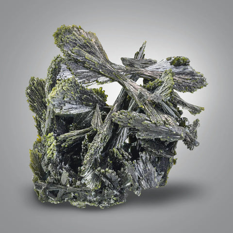 Rare Translucent Forest Green Epidote Crystal on Albite Matrix from Pakistan