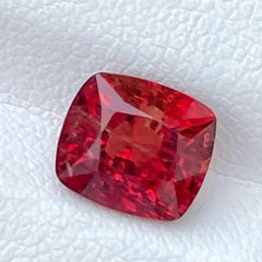 Gleaming Red Burmese Spinel 2.45 carats Cushion Cut Natural Loose Gemstone