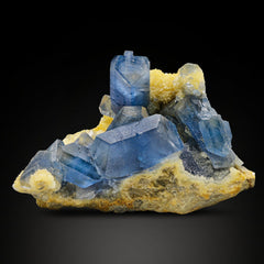 Celestite Cluster with Calcite Matrix