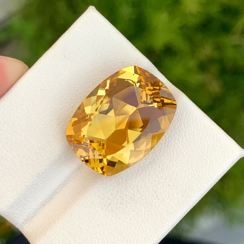 Natural Intense Yellow 18.5 carats Loose Heliodor from Brazil