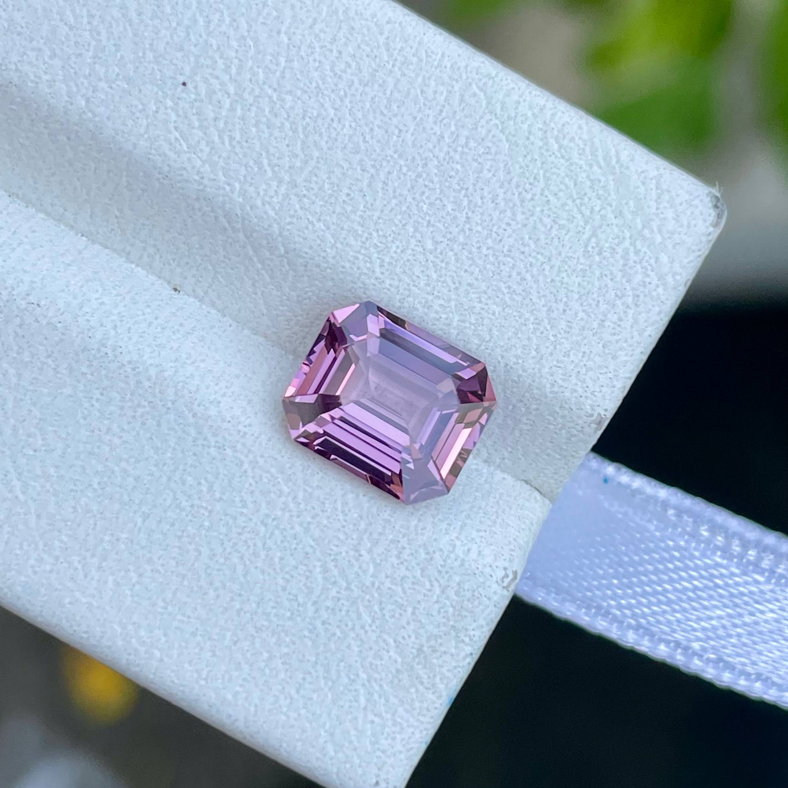 Pink Spinel Stone 2.20 Carats Emerald Cut