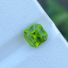 Capture the Essence of Nature Asscher Cut Peridot Gemstone