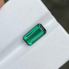 Greenish Blue Tourmaline 2.70 carats Emerald Cut